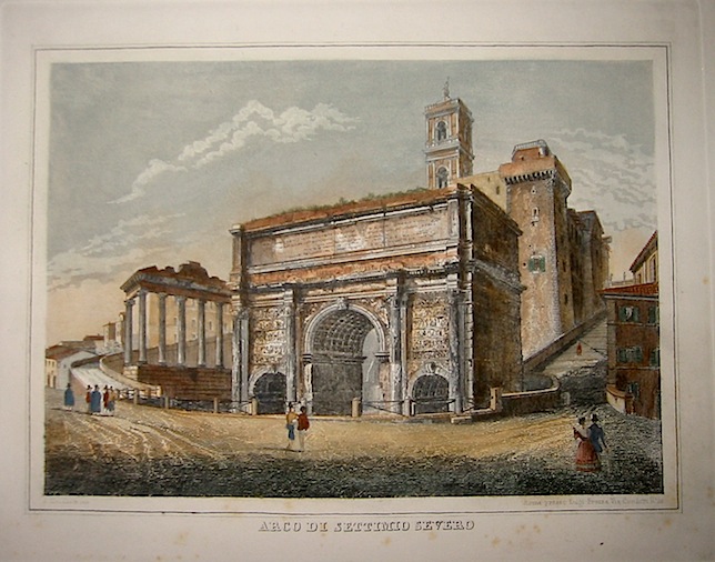 Moschetti Alessandro (attivo a Roma intorno alla metà  del XIX Secolo) Arco di Settimio Severo 1840 ca. Roma 